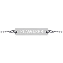 Load image into Gallery viewer, Flawless Engraved Silver Bar Chain Bracelet