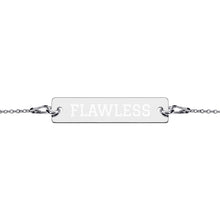 Load image into Gallery viewer, Flawless Engraved Silver Bar Chain Bracelet