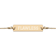 Load image into Gallery viewer, Flawless Engraved Silver Bar Chain Bracelet