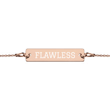 Load image into Gallery viewer, Flawless Engraved Silver Bar Chain Bracelet