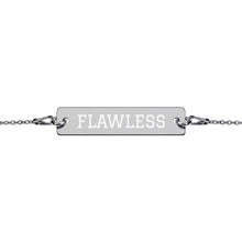 Load image into Gallery viewer, Flawless Engraved Silver Bar Chain Bracelet
