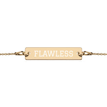 Load image into Gallery viewer, Flawless Engraved Silver Bar Chain Bracelet
